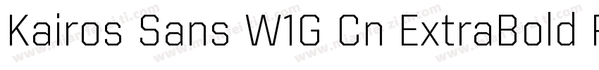 Kairos Sans W1G Cn ExtraBold Regula字体转换